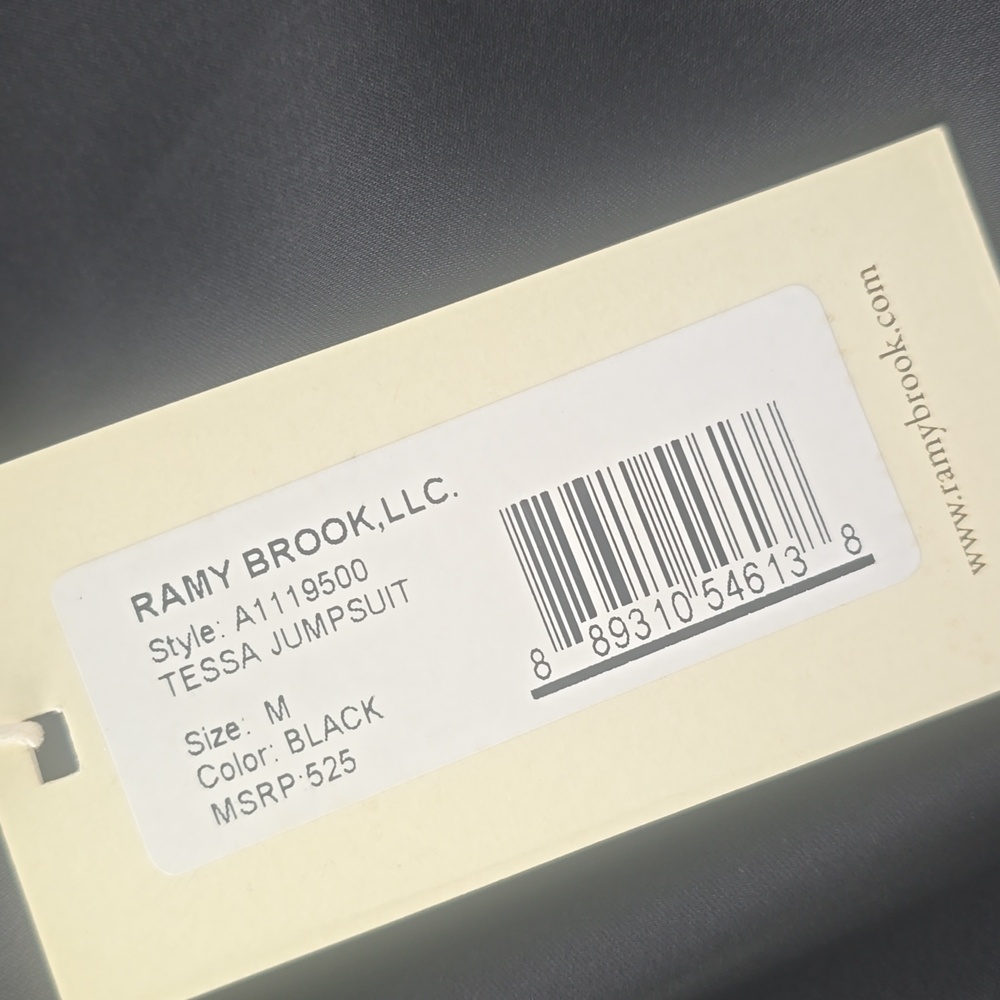 Ramy Brook Tessa Black One-Shoulder Jumpsuit - Picture 3 of 10